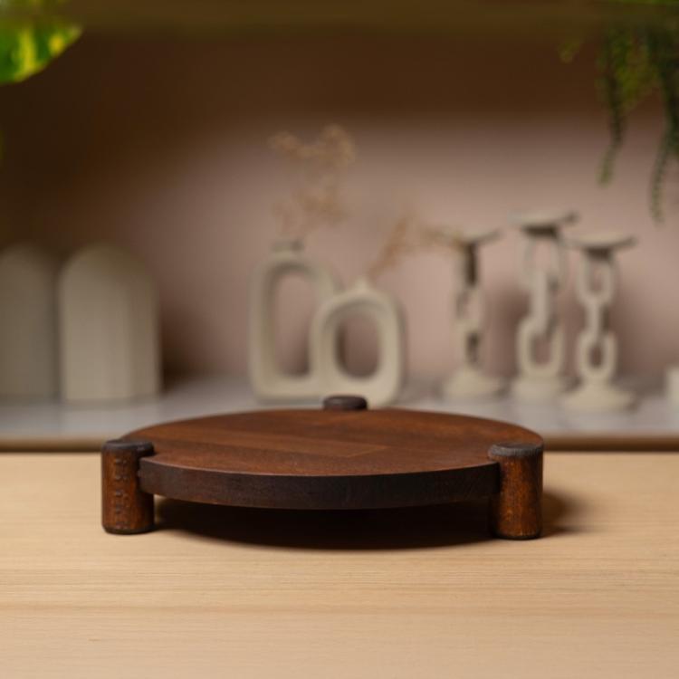 Ahşap Yuvarlak Sunumluk