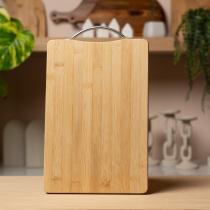 Bambu Kulplu Kesme Tahtası Büyük Boy