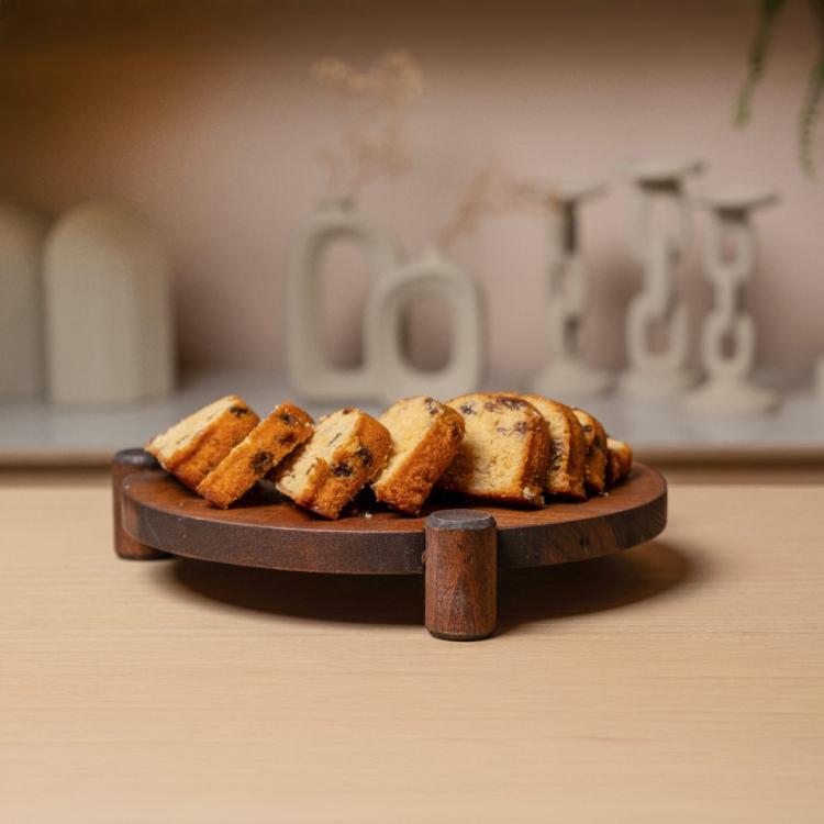 Ahşap Yuvarlak Sunumluk