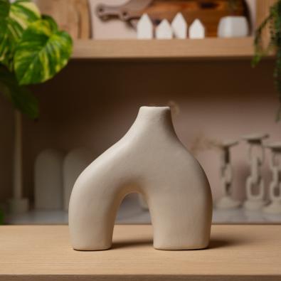 Seramik İki Ayaklı Dekoratif Vazo 