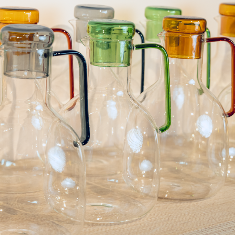 Şık Görünümlü Cam Sürahi Turuncu