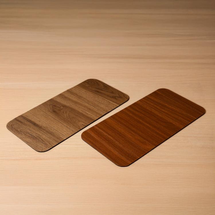 Koyu Kahverengi Koltuk Kenarı Ahşap Katlanabilir Tepsi