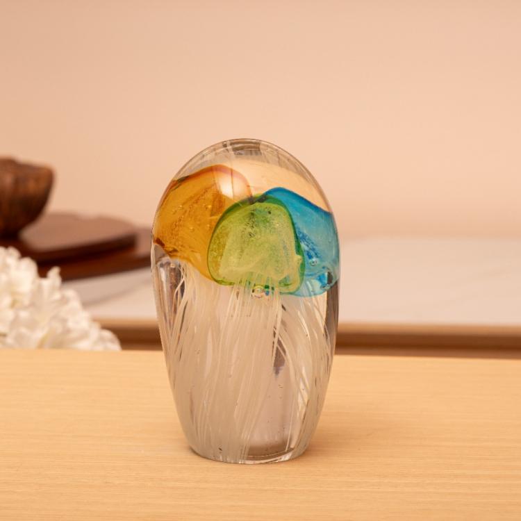 Renkli Denizanası Cam Obje